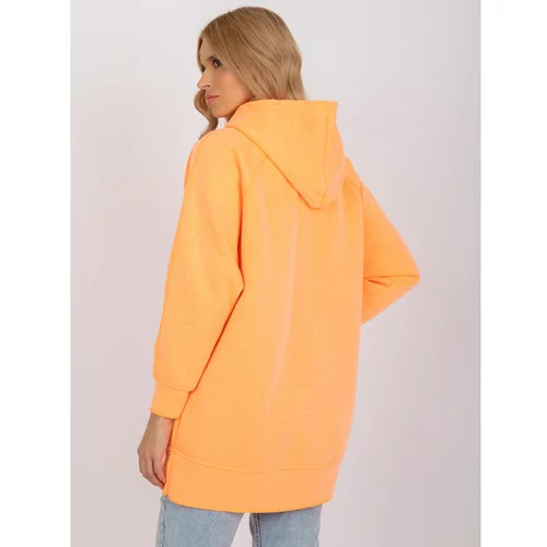 Fashion Hunters Basic orange sweatshirt with a Canberra hood