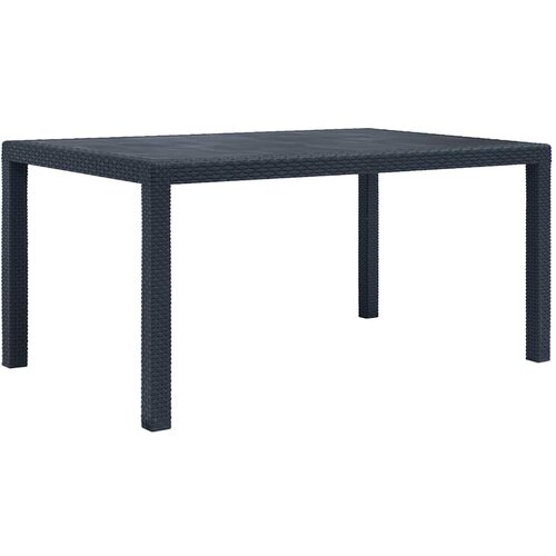 vidaXL Vrtni stol antracit 150 x 90 x 72 cm plastika s izgledom ratana Cijene