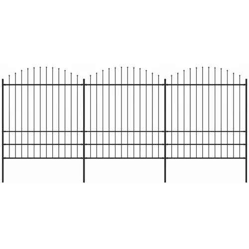  ograda s ukrasnim kopljima (1 75-2) x 5 1 m čelična crna