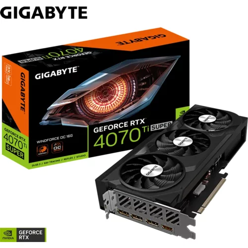 Gigabyte Grafična kartica GeForce RTX 4070 Ti SUPER WINDFORCE OC 16G, 16GB GDDR6X, PCI-E 4.0