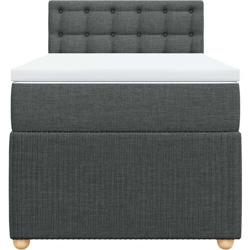 vidaXL Box spring postelja z vzmetnico temno siva 80x200 cm blago Cene