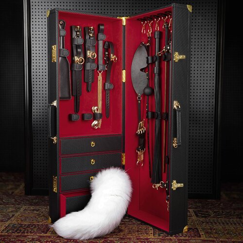 SuperLove Luxury Bondage Suitcase Cow Leather 17 pcs Slike