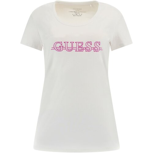 Guess Majica roza / bijela Slike