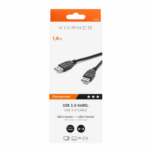 Vivanco 1,8 m USB utikac A-utikac A USB