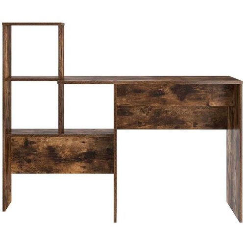 VidaXL Stol Dimljeni hrast 131.5 x 50 x 106.5 cm Konstruirano drvo Slike