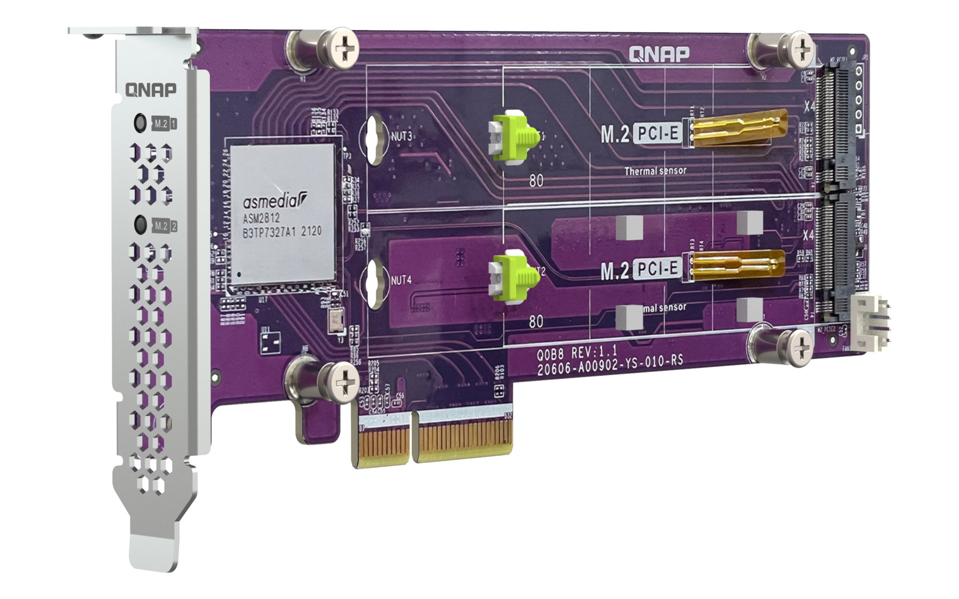 Qnap QM2-2P-344A 2x M.2 NVMe SSD PCIe x4 kartica za pro&amp;scaron;irenje Slike