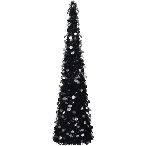 vidaXL Prigodno umjetno božićno drvce crno 150 cm PET Cene