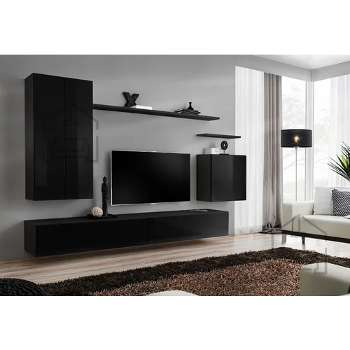 ASM Meble Dnevni TV regal Switch II 270 cm - črn