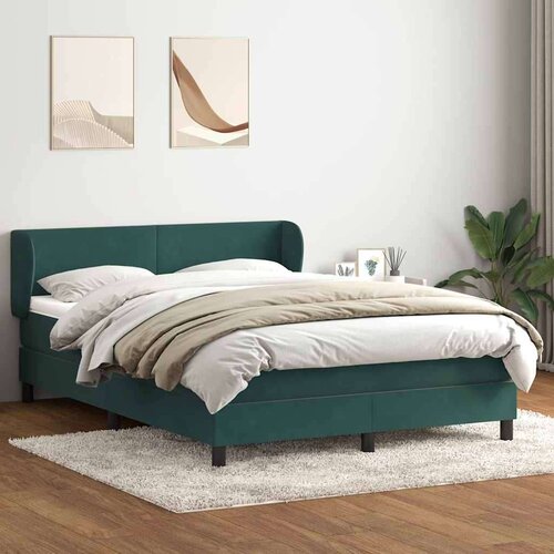 Box Spring krevet s madracem tamno zeleni 160x220 cm bar&amp;scaron;un Slike