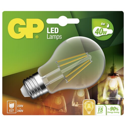 GP Batteries GP Lighting Filament Classic E27 4W (40W) 470 lm GP 078203 Slike