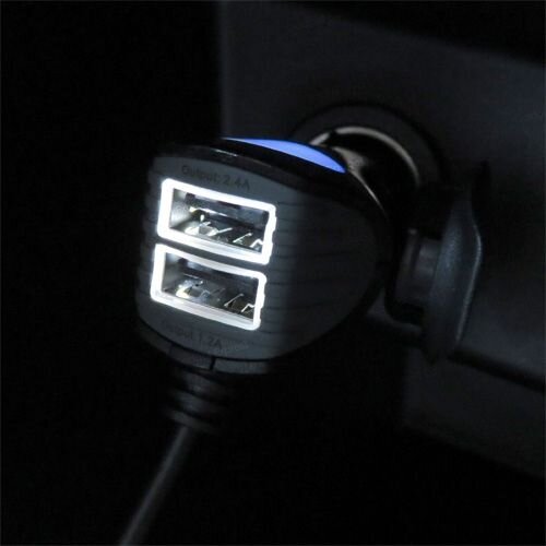 Pama avtopolnilec micro usb + 2 x usb Slike