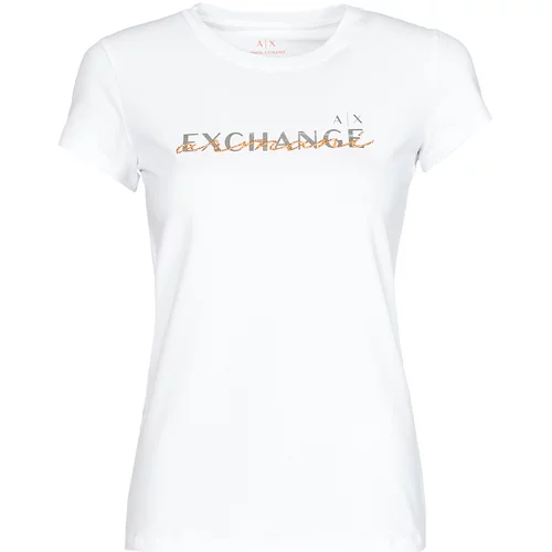 Armani Exchange Majice s kratkimi rokavi 3LYTKD Bela