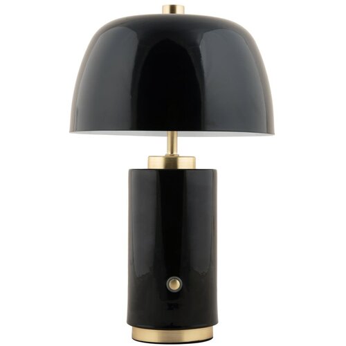 Leitmotiv Crna LED stolna lampa s mogućnosti zatamnjivanja s metalnim sjenilom (visina 30 cm) Freya &amp;ndash; Slike