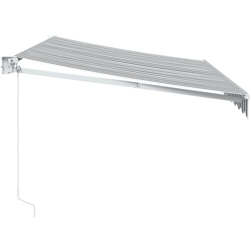 Tenda na uvlačenje antracit-bijela 3,5x2,5 m tkanina i aluminij Slike