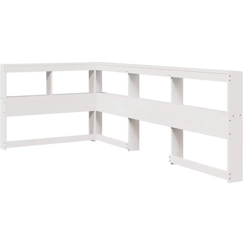 Maison Chic Knjižnica Vzglavna omarica - Nočna omarica - Posteljna omarica L-oblike bela 75 cm trdna borovina, (21709664) Cene