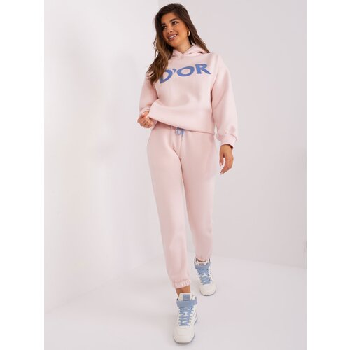 Fashion Hunters Light Pink Insulated Cotton Tracksuit Slike