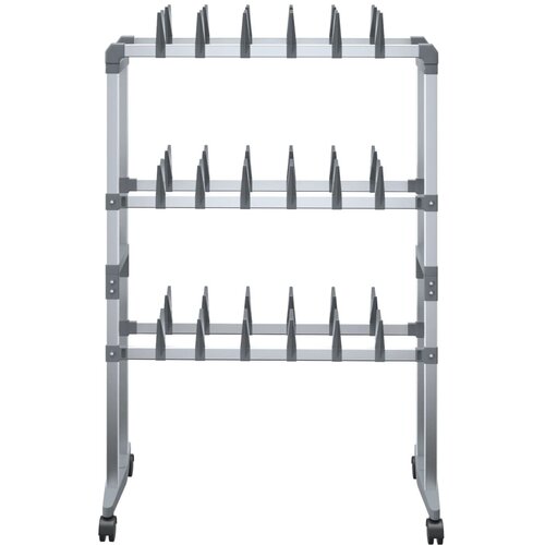  Stalak za cipele s kotačićima srebrni 66 x 27 x 100 cm Slike