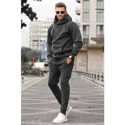 Madmext Sports Sweatsuit Set - Gray - Regular fit Cene