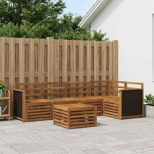  Sekcijska garnitura 5 pcs Prirodna Čvrsto drvo akacije Cene