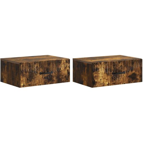  Stenski nočni omarici 2 pcs Dimljen hrast 49 x 34,5 x 20 cm, (5000209991) Cene
