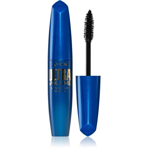 Avon Ultra Volume vodoodporna maskara za volumen in privihanje trepalnic odtenek Blackest Black 10 ml Cene