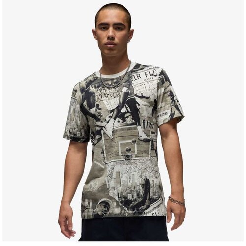 Nike muška majica M j flt ess aop ss crew FZ1923-010 Cene