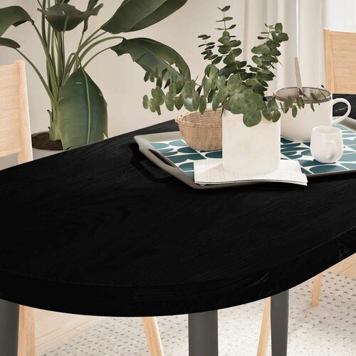 VidaXL Stolna ploča tamnosmeđa 120x60x4 cm ovalna masivna hrastovina Slike