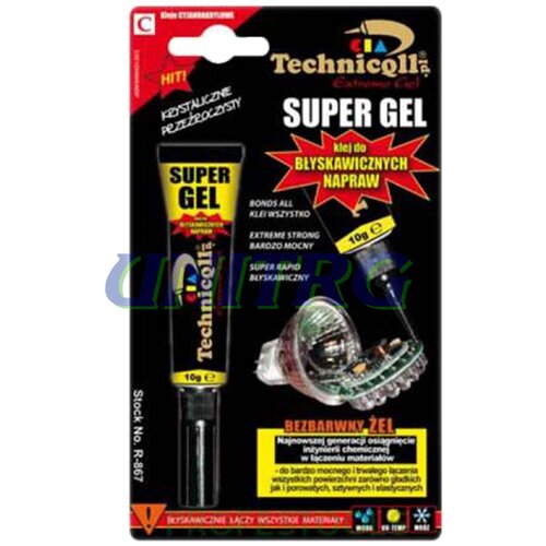 Technicqll C-867 Lepilo Cianoakrilatno SUPER Gel 10g Slike