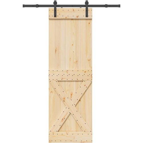 vidaXL Klizna vrata s priborom za montažu 70 x 210 cm masivna borovina Cijene