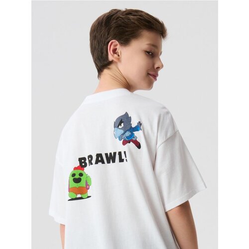 Sinsay Pamučna oversize majica s printom Brawl Stars Cene