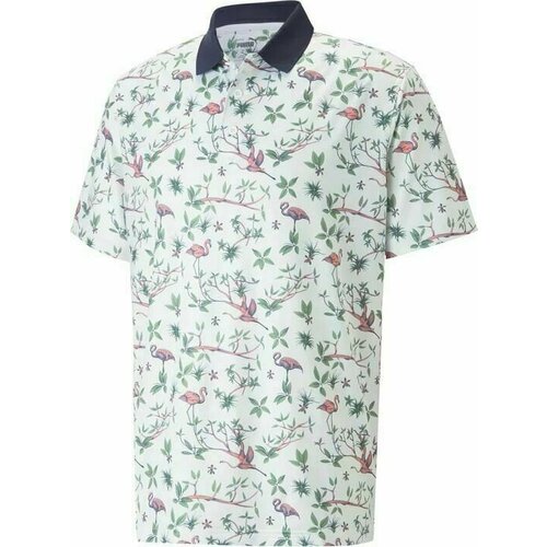 Puma Mattr Lagoon Polo Bright White/Flamingo Pink L Slike