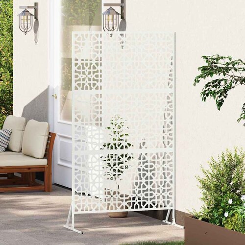  Zaslon za privatnost 100 x 50 x 180 cm Čelik Bijela Slike