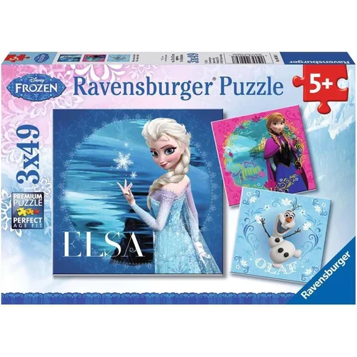 Ravensburger Elsa, Anna & Olaf 3 X 49 pcs Puzzle Disney Frozen