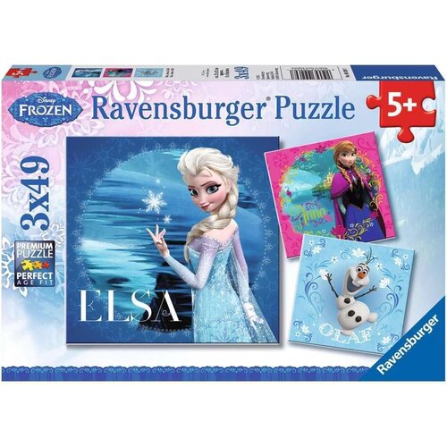 Ravensburger Elsa, Anna &amp;amp; Olaf 3 X 49 pcs Puzzle Disney Frozen Slike