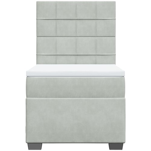 Box spring krevet s madracem svjetlosivi 80 x 200 cm bar&amp;scaron;unasti Slike