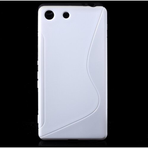  Gumijasti / gel etui S-Line za Sony Xperia M5 - beli Slike