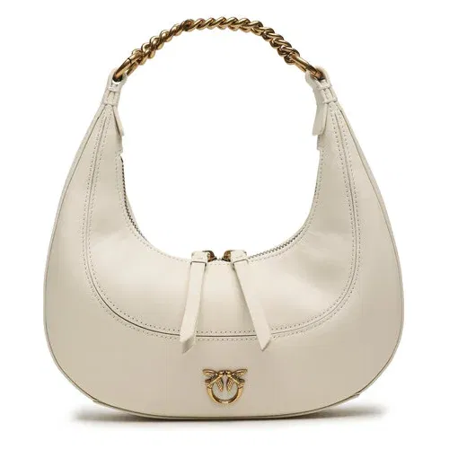 Pinko Ročna torba Brioche Hobo Mini AI 23-24 PLTT 101433 A0QO Bela