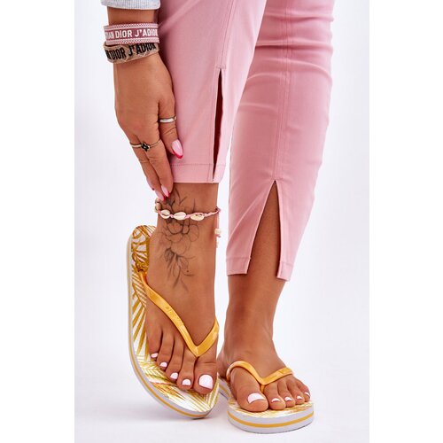 Big Star Women&amp;#039;s Fashion Flip-Flops LL274819 yellow Slike