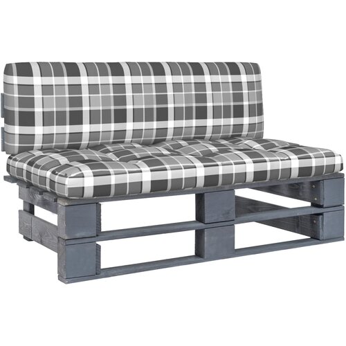 vidaXL Srednja vrtna sofa od paleta od sivo impregnirane borovine Cijene