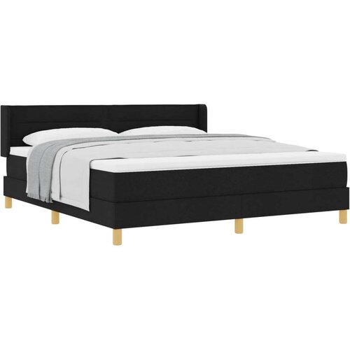 Box spring krevet s madracem Crna 200 x 180 cm Poliester Cene