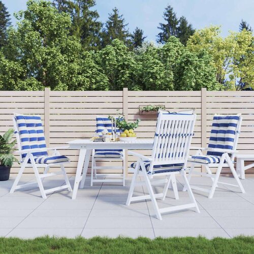 Jastučić za van 4 pcs Plava i bijela 120 x 50 x 7 cm Tkanina - 4 Cene