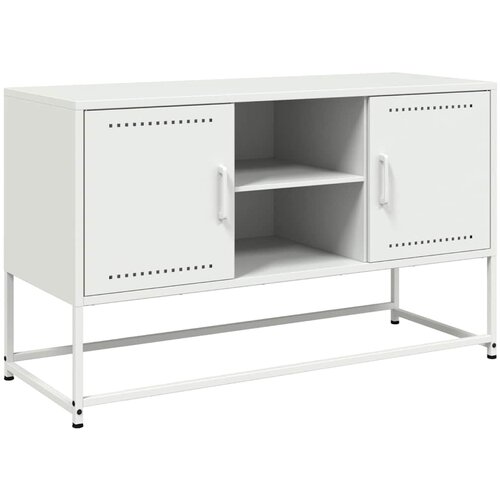 Maison Chic TV omarica - TV stojalo - Televizijska omarica bela 100,5x39x60,5 cm jeklo, (21700999) Slike
