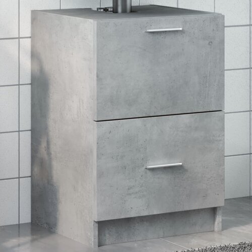  The Living Store Omarica za umivalnik betonsko siva 40x37x59 cm inženirski les - Omarica Za Umivalnik, (21486303) Cene