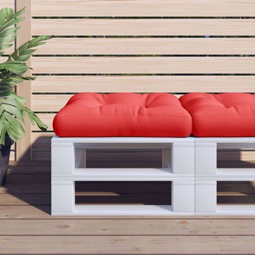  Jastuk za palete crveni 60 x 60 x 12 cm od tkanine Slike