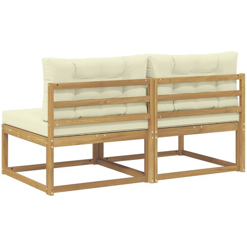  2 Komad Srednja sofa za van Poliester Bijela Slike