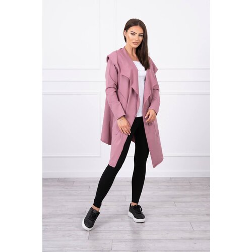 Kesi Cape with loose hood dark pink Slike