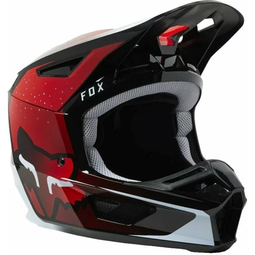 Fox V1 Leed Helmet Dot/Ece Fluo Red L Čelada