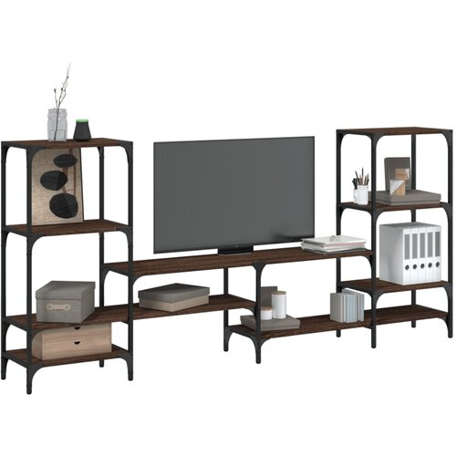 Furnova TV omarica rjavi hrast 206,5x28,5x95 cm inženirski les, (21924657) Slike