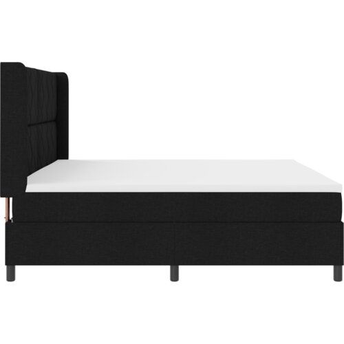  Okvir kreveta s madracem i LED-om crna 200x200 cm tkanina Slike