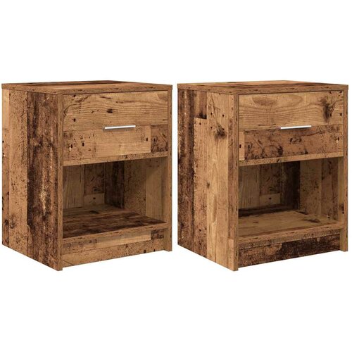 vidaXL Nočne omarice 2 kosa s predalom star les 40x34x50 cm, (5000298593) Cene